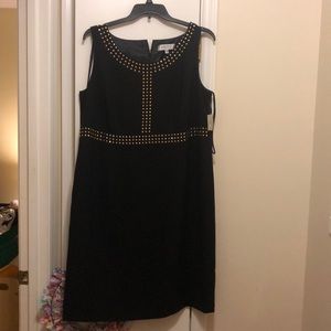 Price drop!!! Kasper Gold Studded Black Dress